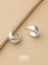 Lunar Curves - Silver Earrings