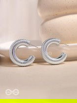 Sunlit Harmony - Statement Silver Earrings