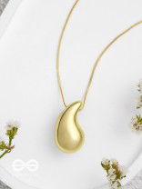 Radiant Raindrop - Statement Golden Pendant With Anti-Tarnish Coating