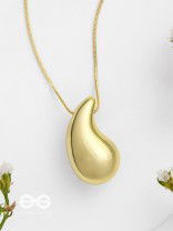 Radiant Raindrop - Statement Golden Pendant With Anti-Tarnish Coating