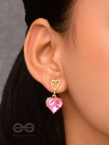 The Crystal Love - Golden Embellished Earrings