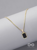 Mystic Midnight - Golden And Black Neckpiece With Anti-Tarnish Coating