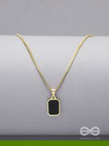 Mystic Midnight - Golden And Black Neckpiece With Anti-Tarnish Coating