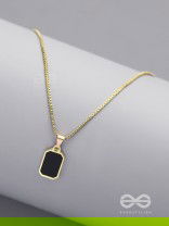 Mystic Midnight - Golden And Black Neckpiece With Anti-Tarnish Coating