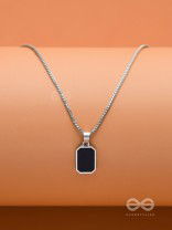 Mystic Midnight - Silver And Black Neckpiece With Anti-Tarnish Coating