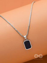 Mystic Midnight - Silver And Black Neckpiece With Anti-Tarnish Coating