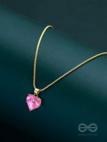 The Crystal Heart - Golden Embellished Neckpiece With Anti-Tarnish Coating