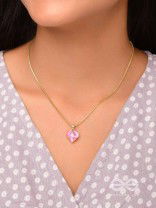 The Crystal Heart - Golden Embellished Neckpiece With Anti-Tarnish Coating