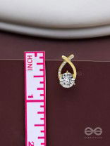 Shining Shimmerstones - Golden Embellished Earrings