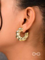 Dreamer'S Luster - Statement Golden Earrings