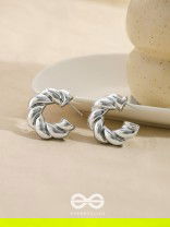 Dreamer's Luster - Statement Silver Earrings