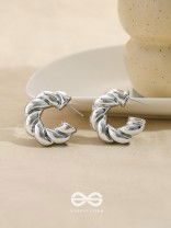 Dreamer's Luster - Statement Silver Earrings