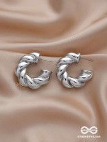 Dreamer's Luster - Statement Silver Earrings