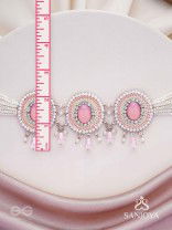 Nishru - Life In Spring - Stones, Glass Drops And Beads Hand Embroidered Neckpiece