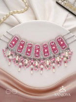 Bhavaneri- Dance In The Heaven- Pearls, Cutdana And Beads Hand Embroidered Choker Neckpiece