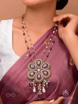Bahukusumita - The Garden Gala - Stone, Beads And Pearls Hand Embroidered Neckpiece