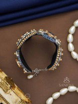 Aadhvara - The Celestial Skies - Stone And Beads Hand Embroidered Cuff Bracelet