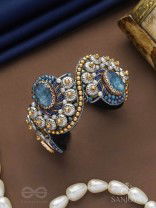 Aadhvara - The Celestial Skies - Stone And Beads Hand Embroidered Cuff Bracelet