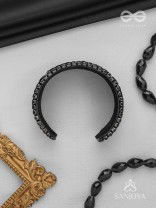 Nisithah - The Midnight's Magic - Beads And Cutdana Hand Embroidered Cuff Bracelet