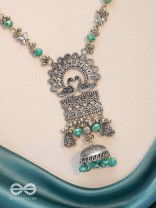 The Celestial Flutters - Statement Oxidised Neckpiece