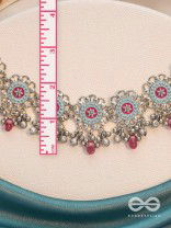 The Rosy Skies - Enamelled Oxidised Neckpiece