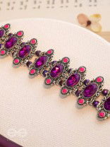 The Purple Passion - Statement Oxidised Neckpiece