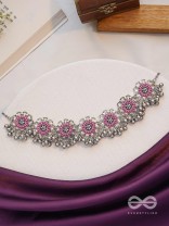 Rustic Blossoms - Enamelled Oxidised Neckpiece