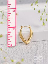 Shimmer Drops - Golden Stainless Steel Earrings With Anti-Tarnish Coating