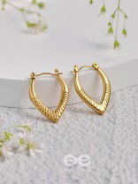 Shimmer Drops - Golden Stainless Steel Earrings With Anti-Tarnish Coating