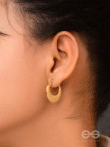 Charming Sunlight - Golden Stainless Steel Earrings With Anti-Tarnish Coating
