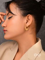 Charming Sunlight - Golden Stainless Steel Earrings With Anti-Tarnish Coating