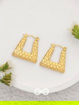 Ethereal Gleams - Golden Stainless Steel Earrings With Anti-Tarnish Coating