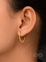 Radiant Crescents - Golden Stainless Steel Earrings With Anti-Tarnish Coating