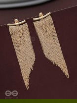 The Shimmering Shower - Golden Statement Ear Jacket