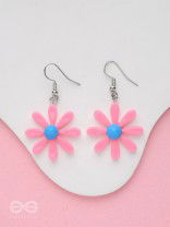 Bloom In Style - Elegant Acrylic Earrings (Pink)
