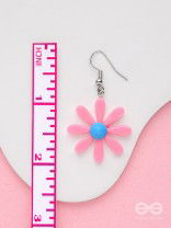 Bloom In Style - Elegant Acrylic Earrings (Pink)