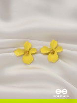 Citrine Bloom - Enameled Ear Studs