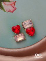 Crimson Lilac Lovebuds -Embellished Earrings 