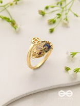 Dragonheart's Crown - Golden Statement Ring 