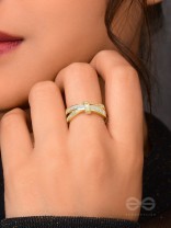 Twilight Crossroads - Golden Embellished Ring 