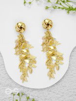 Dripping Leaves - Golden Earrings