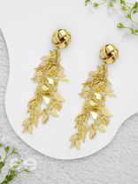 Dripping Leaves - Golden Earrings