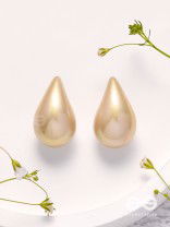 Glitter Drops - Holographic Acrylic Earrings (Golden)