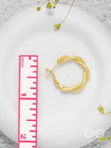 Twisted Tangos - Golden Hoop Earrings