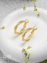 Twisted Tangos - Golden Hoop Earrings