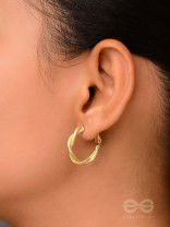 Twisted Tangos - Golden Hoop Earrings