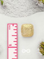 The Mosaic Squares - Golden Stud Earrings