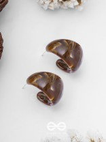 Cinnamon Swirl  - Acrylic Earrings