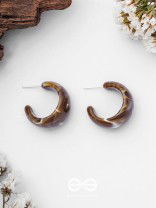 Cinnamon Swirl  - Acrylic Earrings