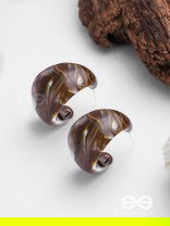 Cinnamon Swirl  - Acrylic Earrings